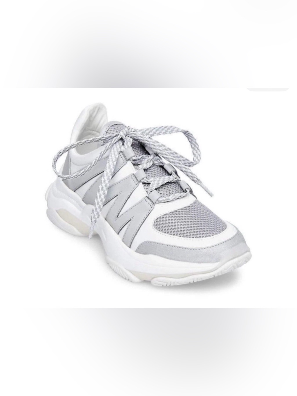 Steve Madden Maximus Silver Gray Mult Maxi05s1 Women’s Sneakers Size 7.5